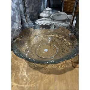 PRINCESS HOUSE FANTASIA CLEAR ROUND SALAD SERVING BOWL 11 1/4" #5264